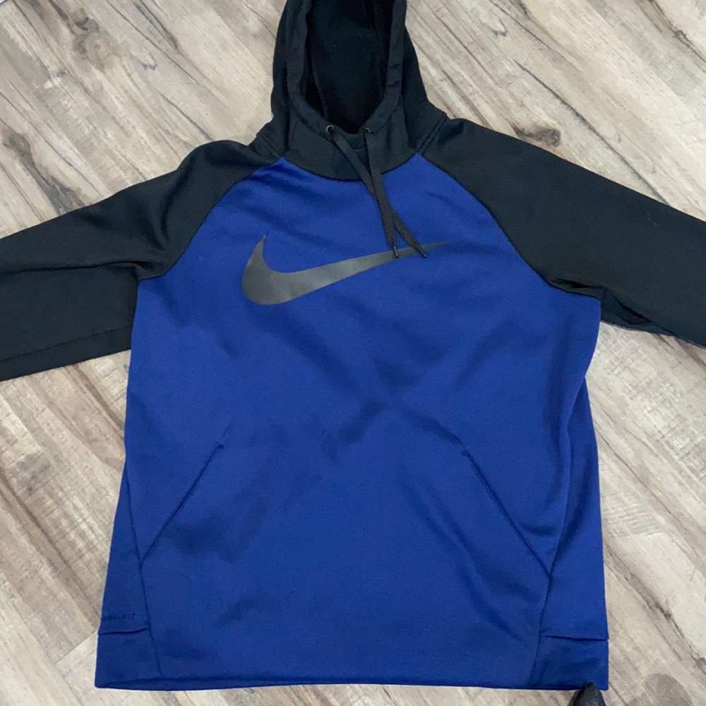 Navy blue and black Nike hoodie